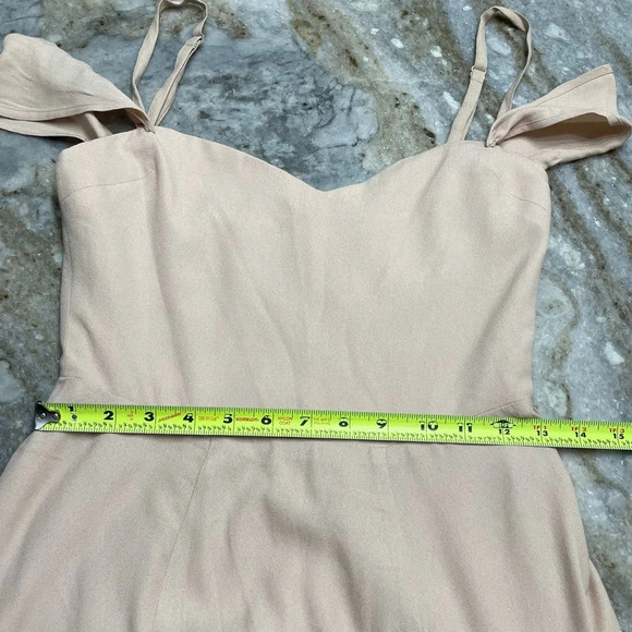 Reformation Poppy Maxi Dress Off Shoulder Gown. Champagne Nude Size 2 - Picture 12 of 16